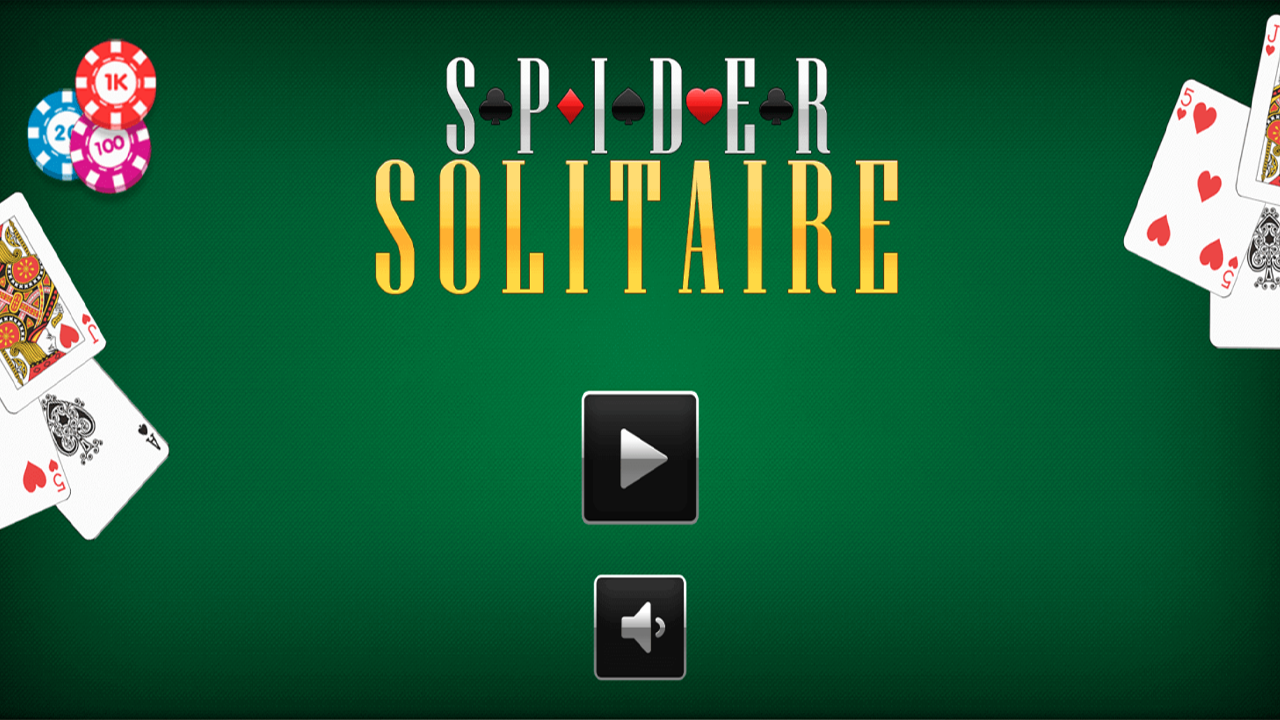 Spider Solitaire game screenshot
