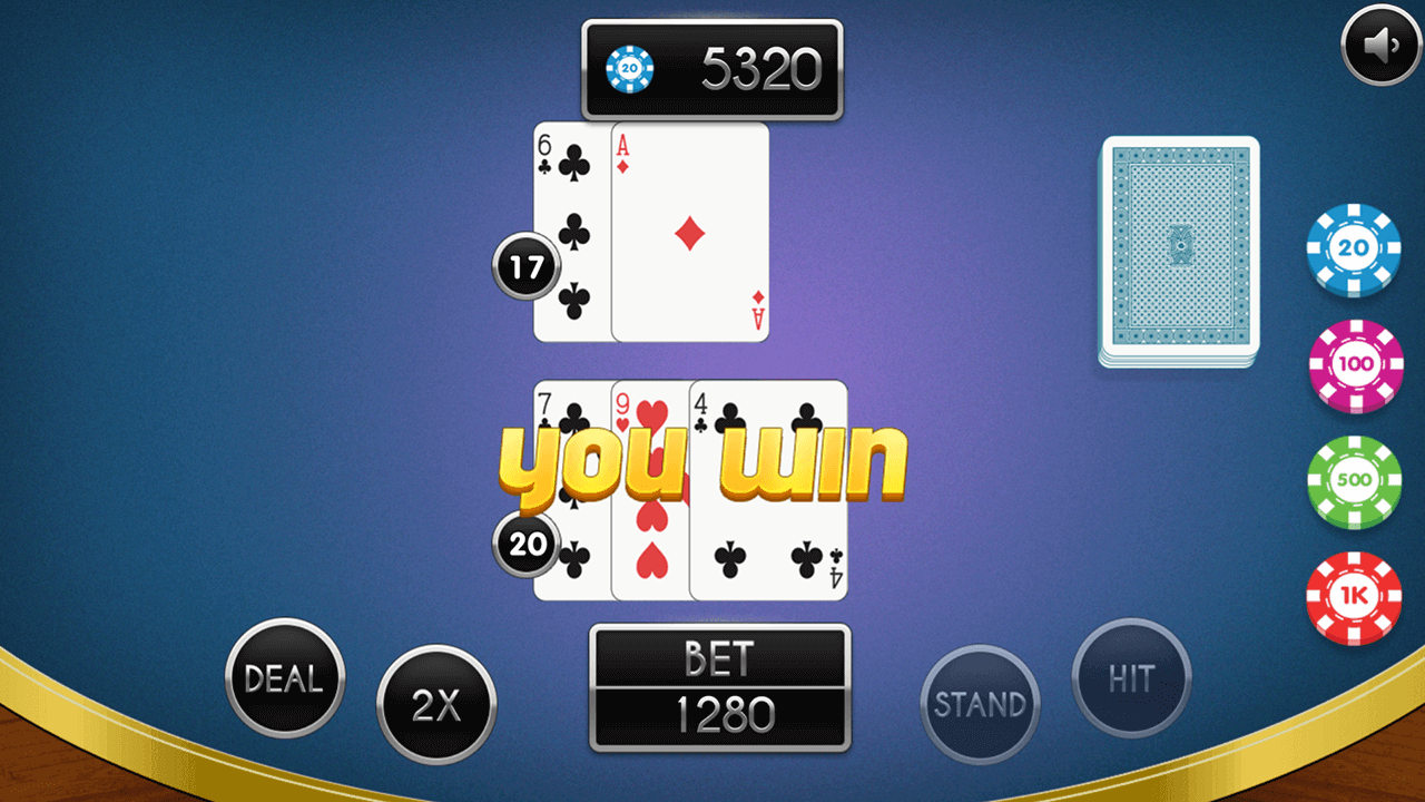 Blackjack 21 Pro game screenshot