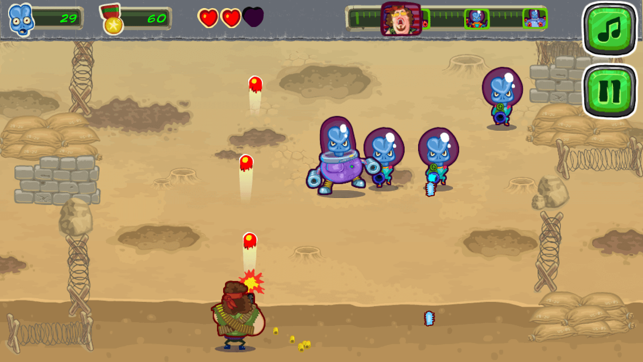 Aliens Attack game screenshot