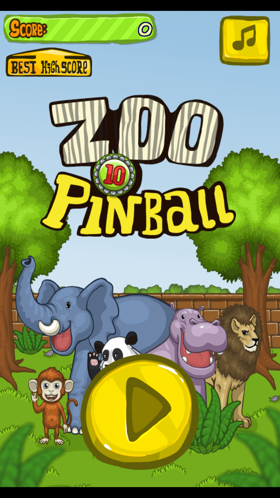 Zoo Pinball game screenshot