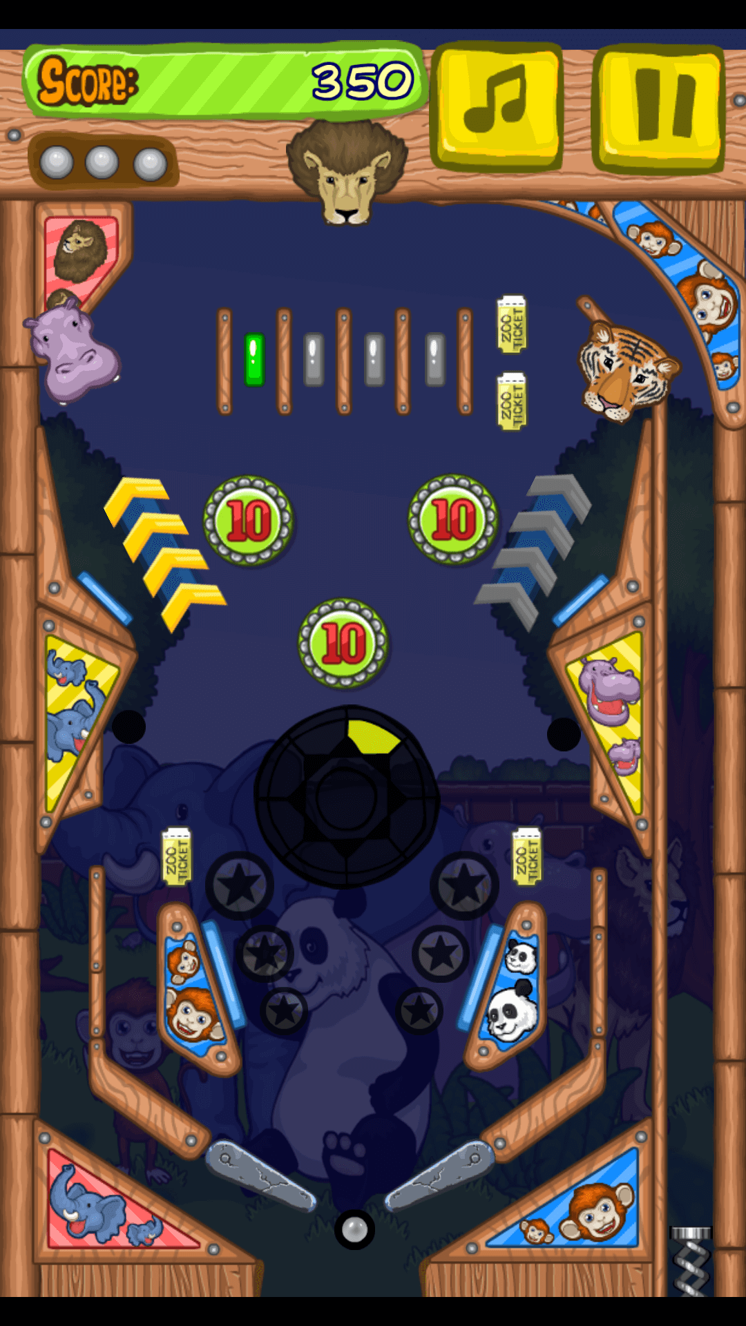 Zoo Pinball game screenshot