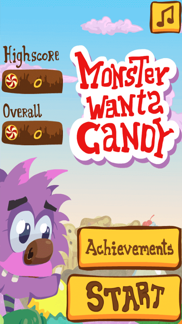 Monster Wants Candy game screenshot